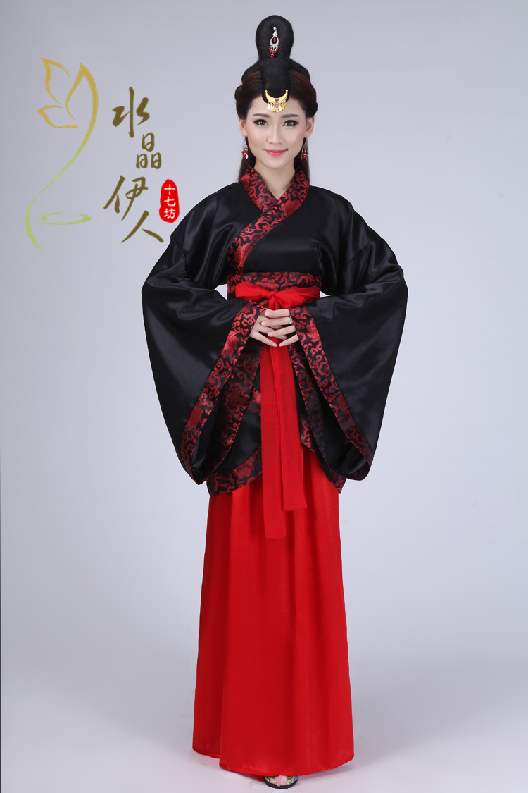 水晶伊人十七坊服饰旗舰店新款女汉服曲裾古装仙女装汉服女学生成人礼毕业季摄影服装1