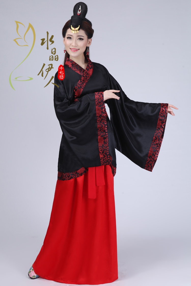 水晶伊人十七坊服饰旗舰店新款女汉服曲裾古装仙女装汉服女学生成人礼毕业季摄影服装2