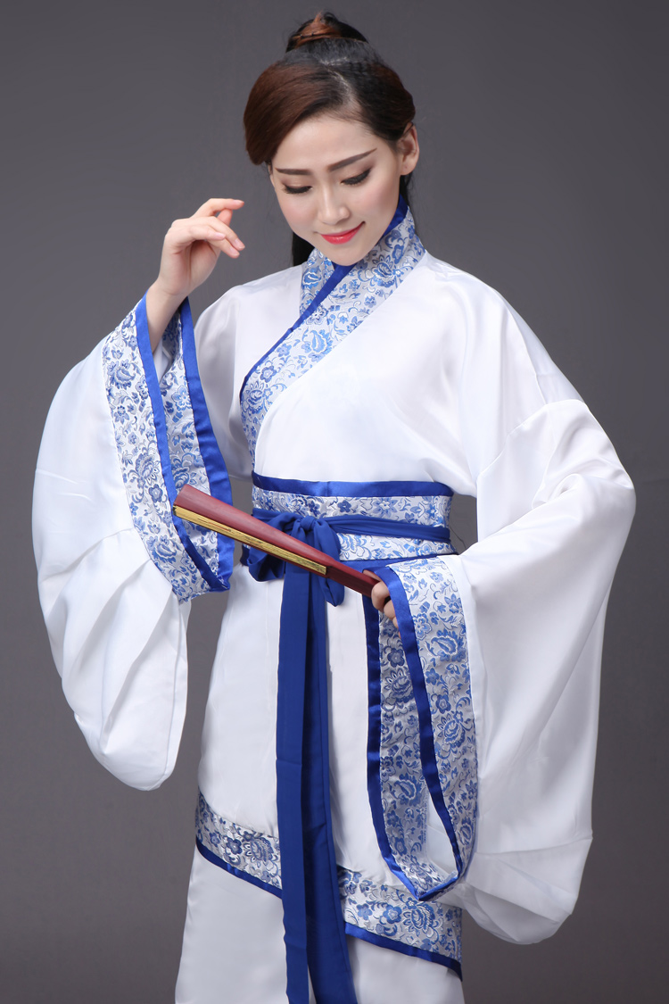 水晶伊人十七坊服饰旗舰店汉服女装汉服曲裾古装服装民族服装舞台装女绣青花棉麻武媚娘传奇3