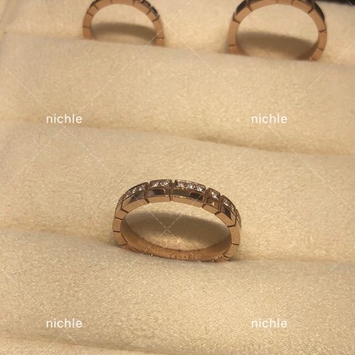 *代购 TASAKI塔思琦 PIANO系列-18k樱花金 双层 钻石婚戒对戒戒指 - 图1