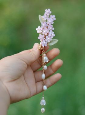 幽澜阁樱花发夹醋酸花枝夹子