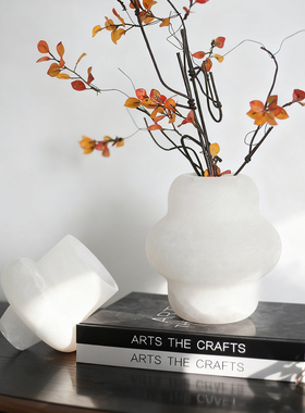 中古天然云石创意花器摆件