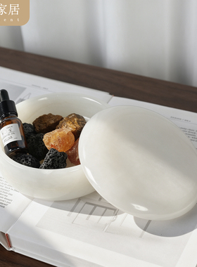中古风现代简约天然大理石香薰蜡