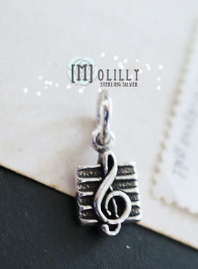 纯银饰品月亮字母合集吊坠