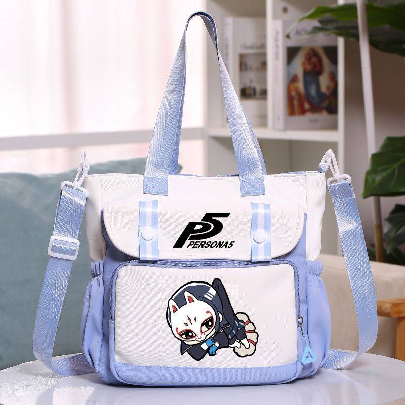 女神异闻录P5动漫周边单肩斜挎包男女初中小学生大容量卡通补习包 - 图2