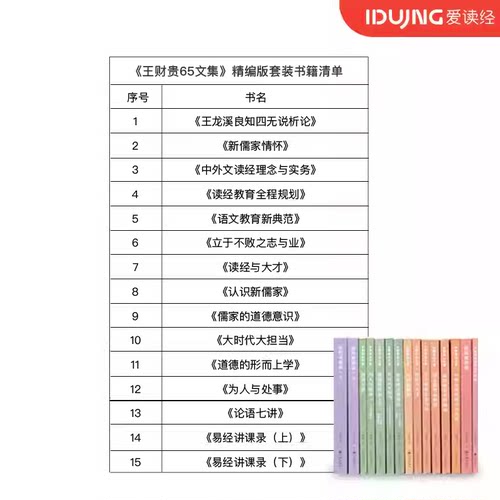 王财贵 65文集套装15本 论语七讲语文教育新典范儒家的道德意识 2009东林寺讲学 - 图1