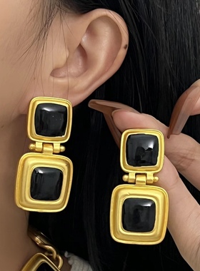 项链001古董项链耳环方形