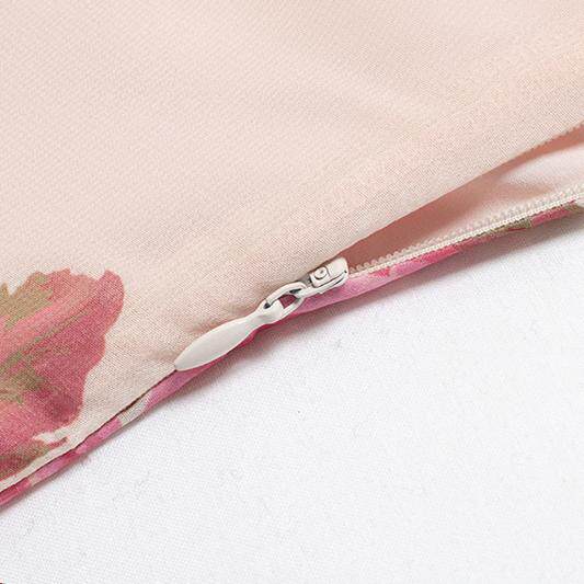 Pure Desire Hot Girl Vacation Personalized Sloping Collar One-Shoulder Flower Printed Suspender Skirt Waist Slimming Versatile Midi-Length Dress