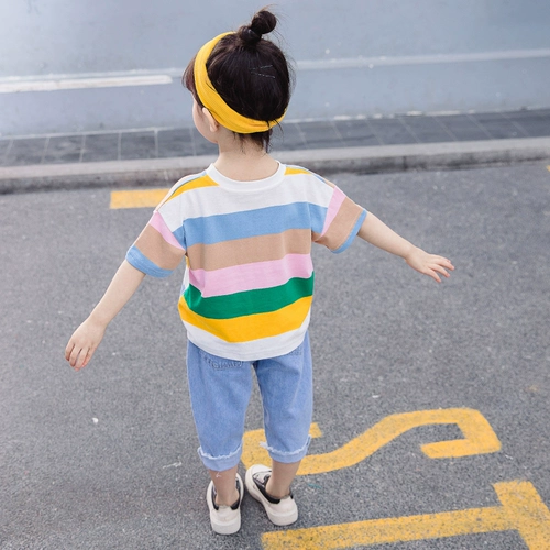 Детская летняя одежда, летний комплект, 2020, в западном стиле, в корейском стиле