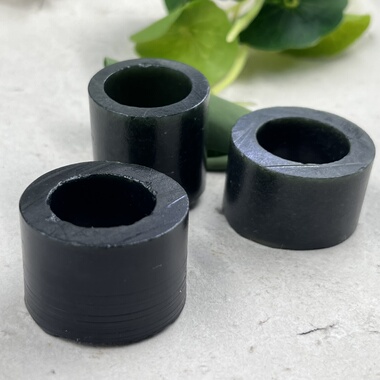 3件价新疆和田玉青玉扳指边角料戒指下脚料玉石料圆环圆圈包邮t