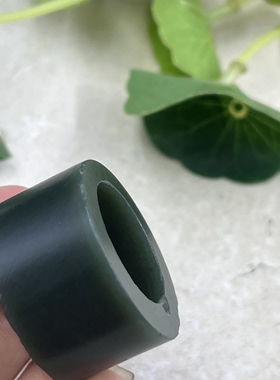 新疆和田玉青玉且末扳指边角料内径19戒指戒圈指环玉石料包邮t