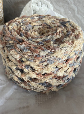 段染豆豆纱牙刷绒DIY毛线