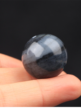 梵峙圆珠手链和田玉青花一线天