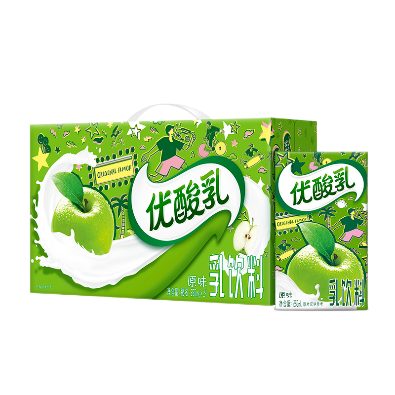 3月 伊利优酸乳 250ml*24盒 原味 - 图1