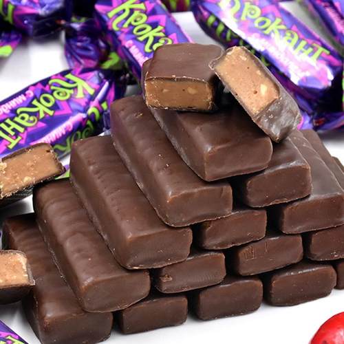 KDV巧克力味夹心紫皮糖500g喜糖结婚酥糖休闲零食KJ - 图1
