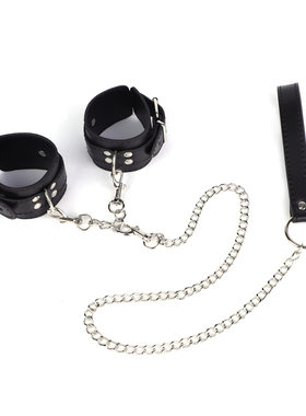 铃铛牵引绳束缚带链子性感手环手圈手链黑色手圈x恶意手链女