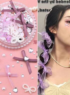 【应援妆】蝴蝶结水钻脸贴饰品
