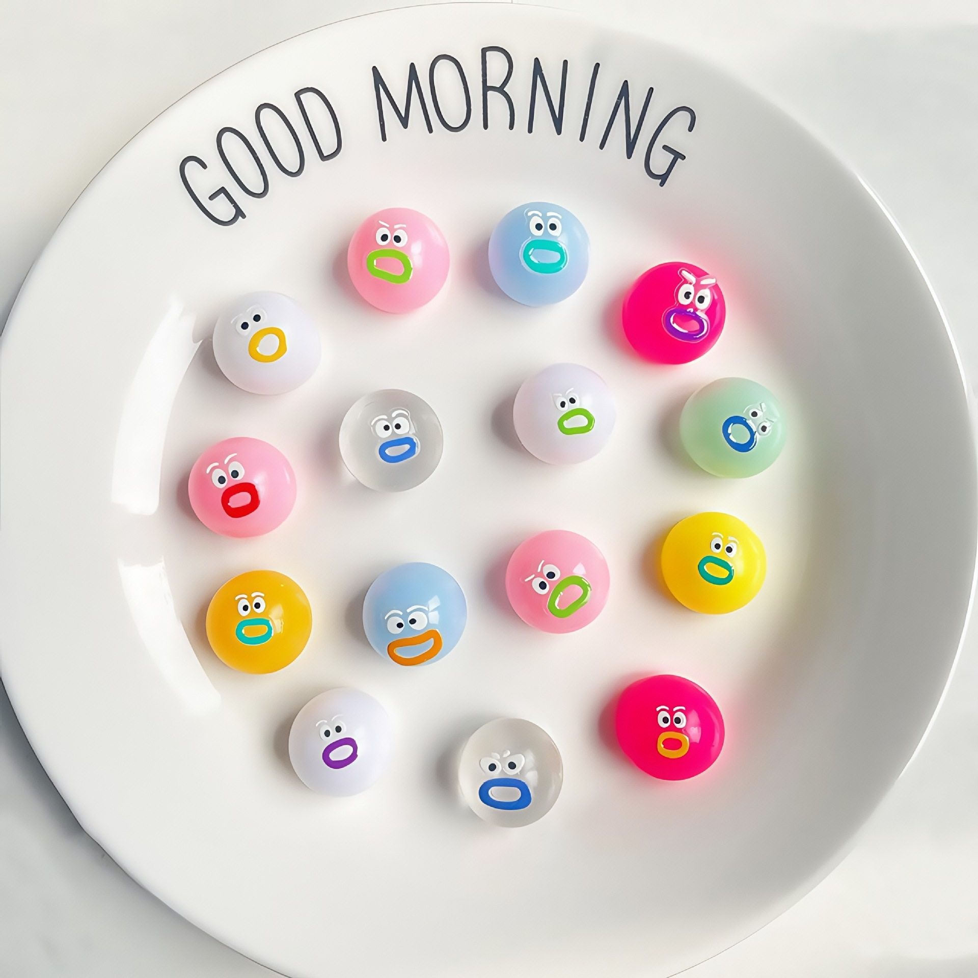 彩色表情包小鼻嘎卡通软胶捏捏乐透明烂泥手感女解压发泄球小玩具,淘宝优惠券,粉丝福利购,淘宝优惠卷