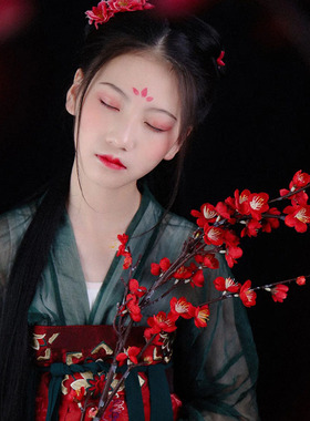 梅花仿真腊梅枝桃花手持汉服道具