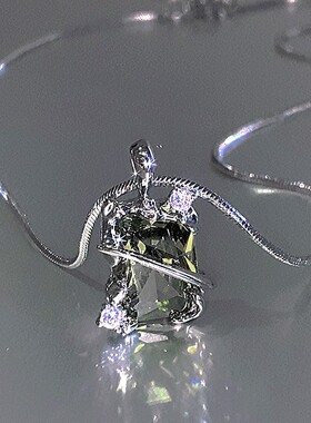 轻奢宝石拼接吊坠锁骨链女小众设