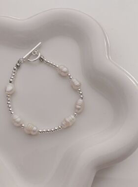 2022串珠手串法式冷淡风巴洛克珍珠ins网红复古感ins风OT扣手链