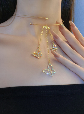 仙气ins冷淡风小众设计感短项链