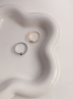 日韩线条戒指掉色冷淡高级设计