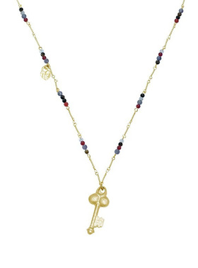 ins小众钥匙锁串珠项链时尚高级