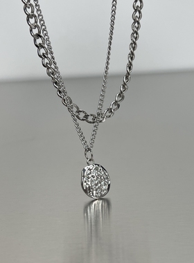 双层项链女ins轻奢百搭高级感毛