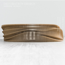 Sales office Anomalous Reception Desk Custom Exhibition Hall Front Desk Hotel Cashier office Office Wooden Lobby Service Bar