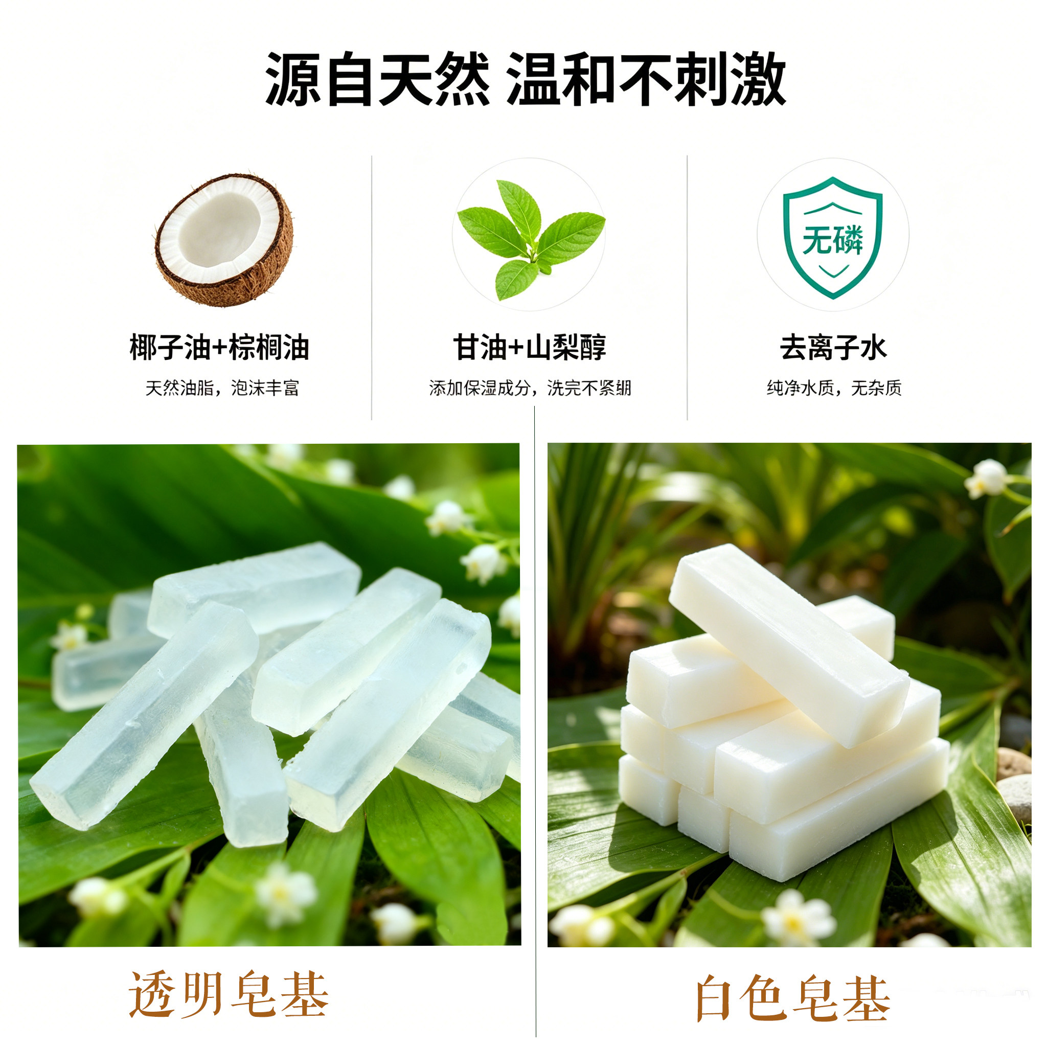 沐葆儿天然手工皂DIY材料包全套2000g皂基自制母乳香皂模具送教程