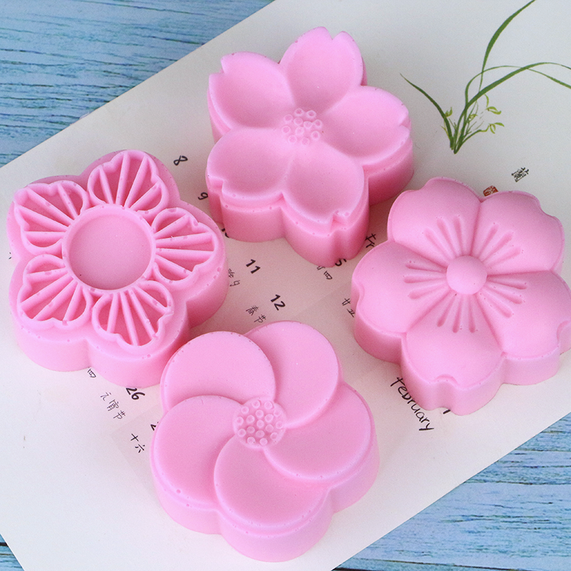 4连樱花手工皂模具花瓣花朵硅胶模具diy母乳奶香皂精油肥皂磨具,淘宝优惠券,粉丝福利购,淘宝优惠卷