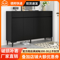 Solid wood shoe cabinet Home doorway 2023 new exploits Silence Wind black Xuanguan integrated by wall Entrance Big capacity