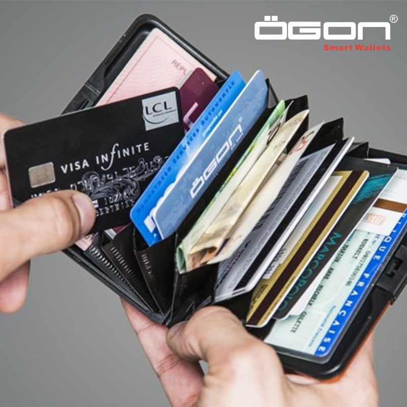 OGON法国欧夹铝金属钱包卡盒防水防RFID驾照驾驶证大容量卡包礼品 - 图2