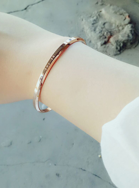 刻字手镯手环钛钢时尚情侣