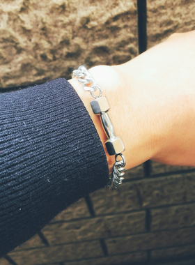 健身潮人男女士哑铃学生励志手链