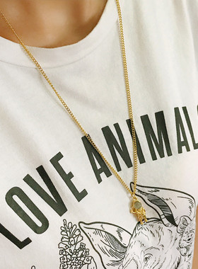 日韩风宇航员太空人刻字毛衣链