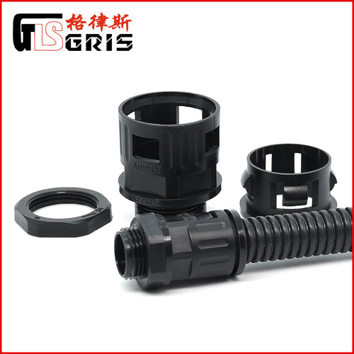 M公制PG德制G英制螺纹尼龙快速波纹软管塑料格兰头快插式浪管接头 - 图1