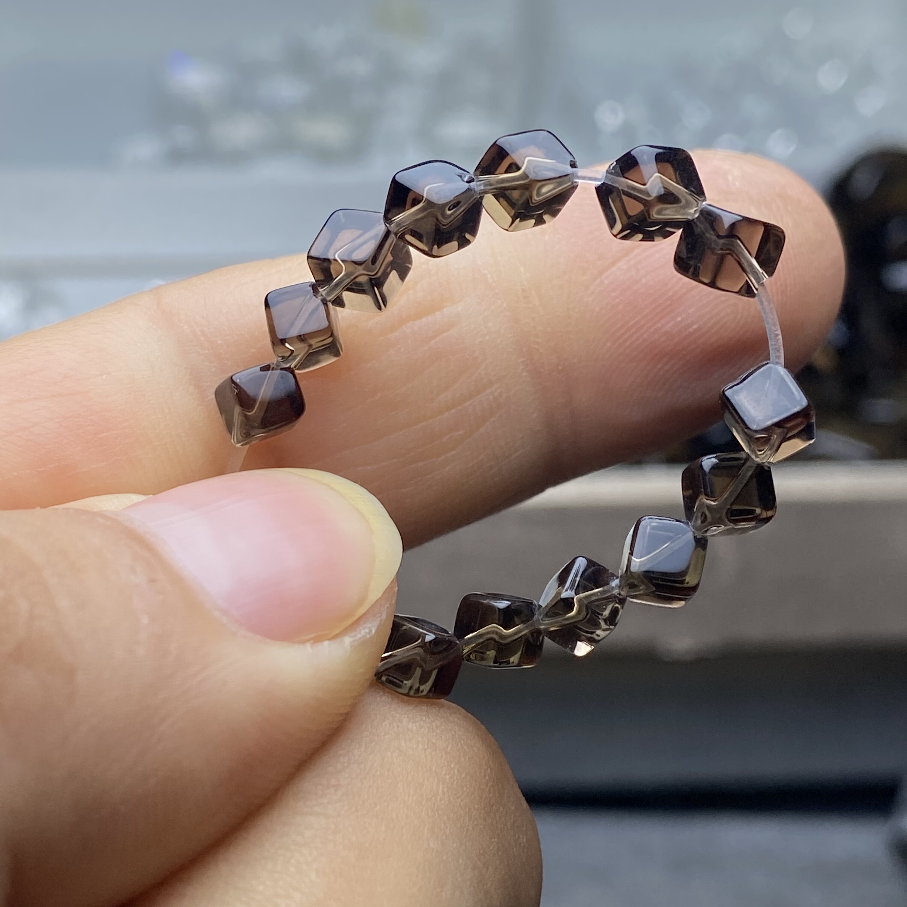 净体天然白水晶方块散珠手串手链项链茶晶对魔方冰块diy配件配饰,淘宝优惠券,粉丝福利购,淘宝优惠卷