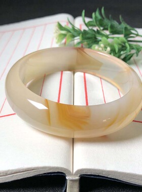 60圈口海洋玉髓手镯天然玛瑙草花