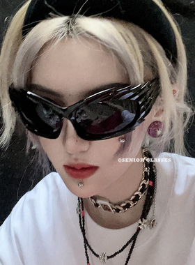 欧美风刺猬飞行员式墨镜防紫外线