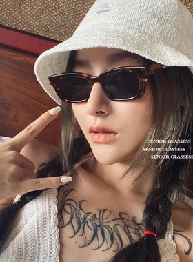 GM同款ins方形粗框凹造型太阳镜