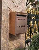 Custom Cell Villa Stainless Steel Letter Newspaper Box Outdoor Thickening Rain Proof Wall-mounted Letter Milk Box European-style Mailbox Mailbox