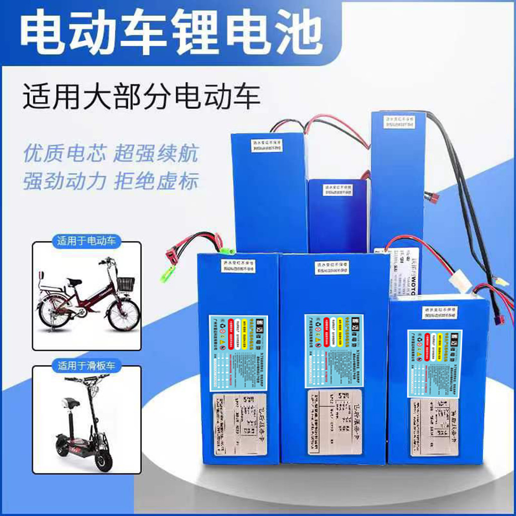 可定制60V24V电动车锂电池48V10a12a滑板车36V电瓶车自行车15a20a - 图0