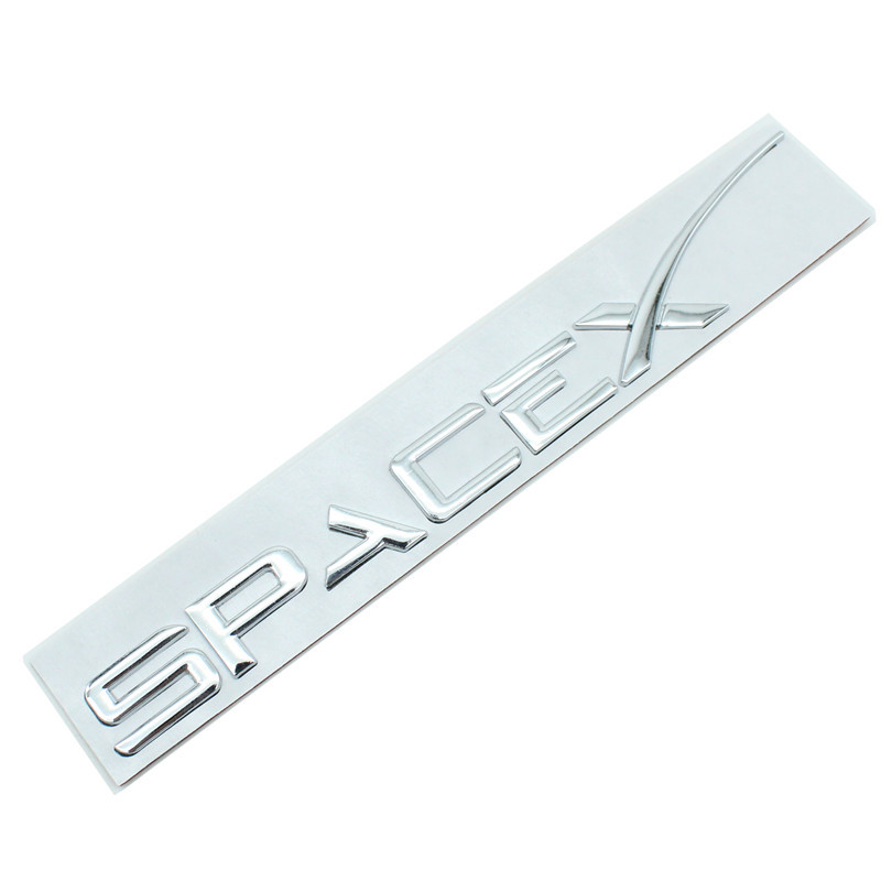 适用Tesla特斯拉Model3YXS车标后尾箱SPACEX金属装饰改装字母尾标 - 图1