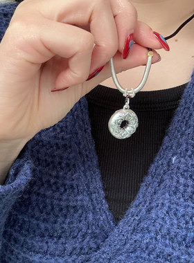 925纯银平安扣挂饰项链女长款