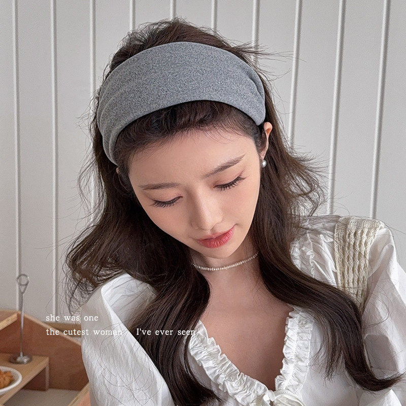 秋冬绒面宽边高颅顶发箍女款洗脸发卡头箍百搭发捆头窟时尚发饰品,淘宝优惠券,粉丝福利购,淘宝优惠卷