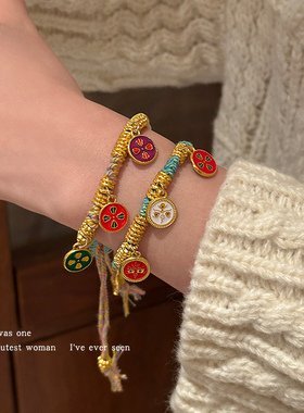 新年红色手绳手工编织绳过年手串