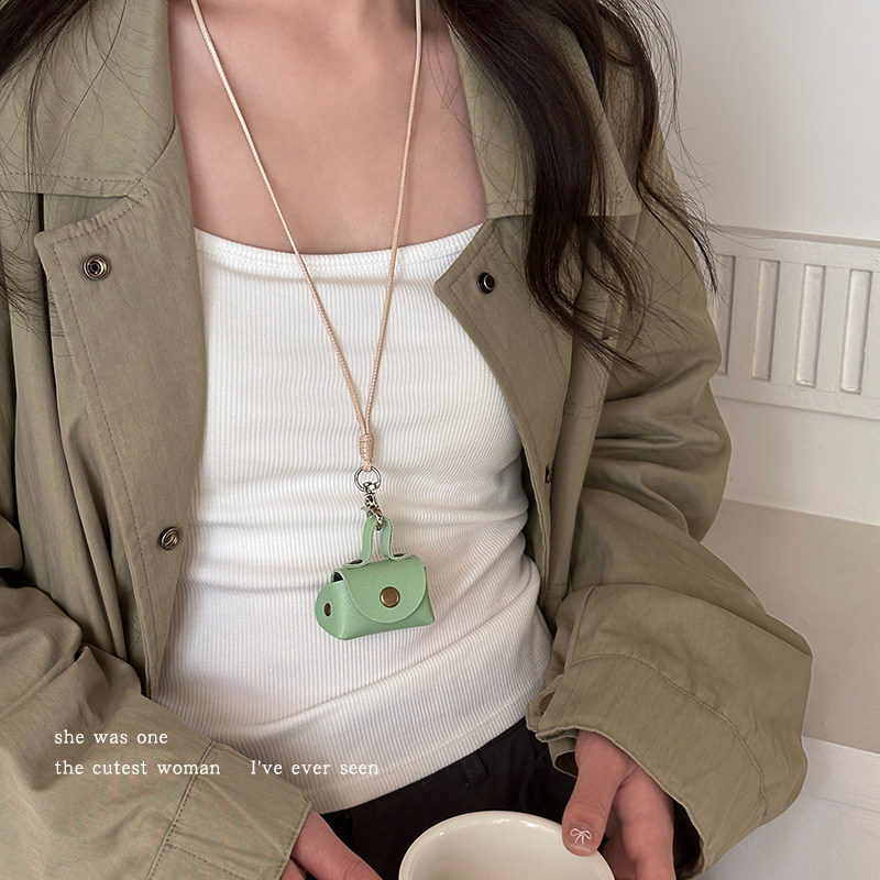 多巴胺pu皮质零钱包包项链女小众挂脖配饰长款吊坠锁骨卫衣毛衣链,淘宝优惠券,粉丝福利购,淘宝优惠卷