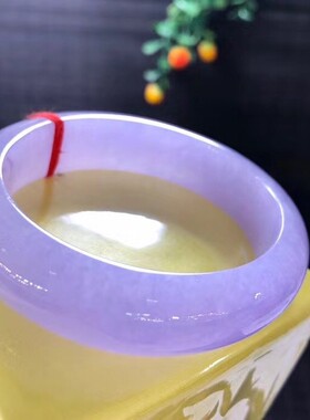 翡翠手镯女款冰种阳绿天然春彩紫罗兰缅甸老坑A货正圈玉镯玉手镯